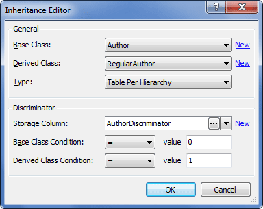 Displaying the Inheritance Editor dialog