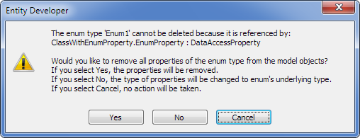 Enum Type warning message