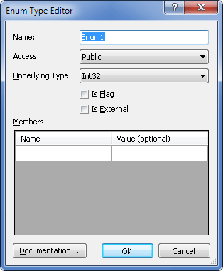 Enum Type Editor
