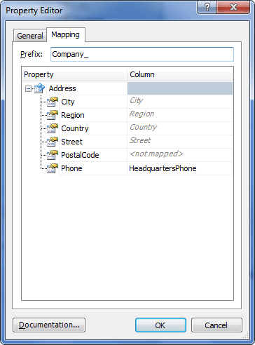Configured mapping
