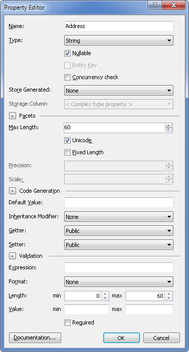 Displaying the Property Editor page