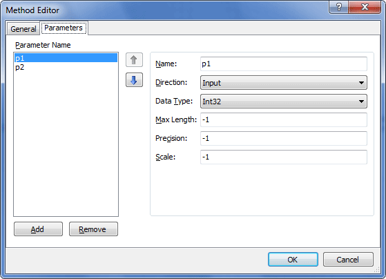 SF Scalar Result - Parameters