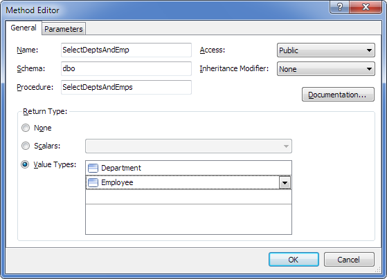 Stored procedure with multiple entity results