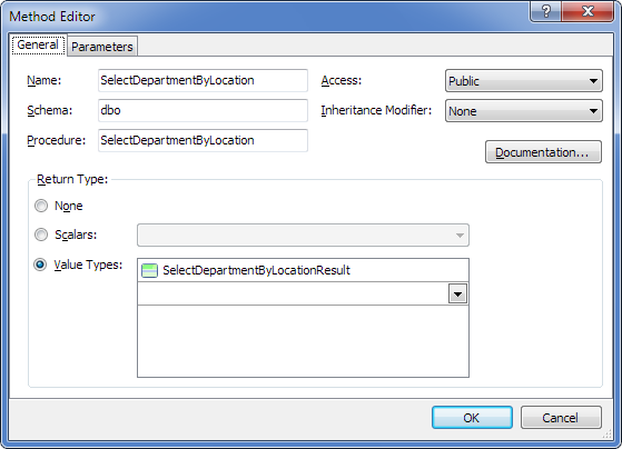 Retrieve a complex type and a method