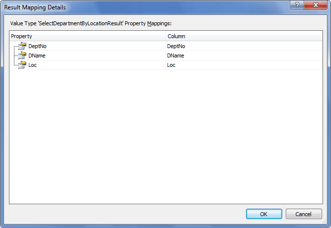 SP with Resultset - Mapping Details