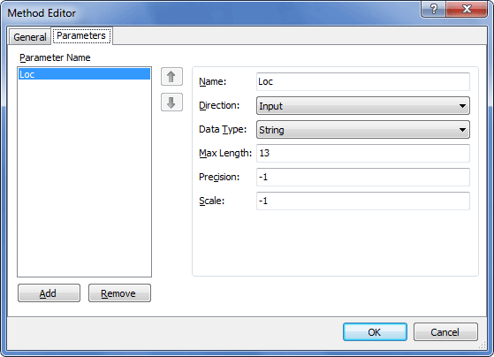 SP with Resultset - Parameters