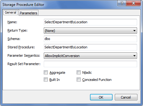 Storage Procedure Editor