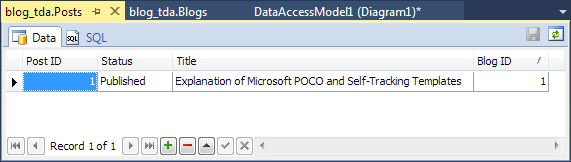 Enter test data