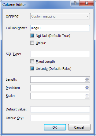 Configure column properties
