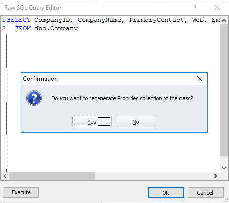 Regenerate the properties collection