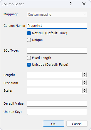 Column Editor in Entity Developer