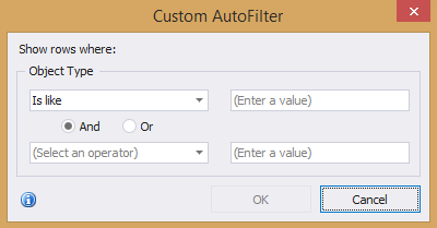 Custom Autofilter