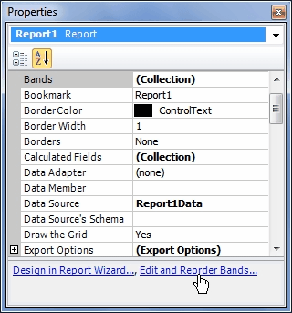 Properties Window Context Links