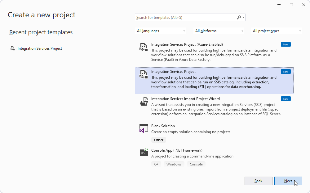 Integration Services Project