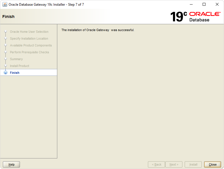 Oracle Universal Installer: End of Installation