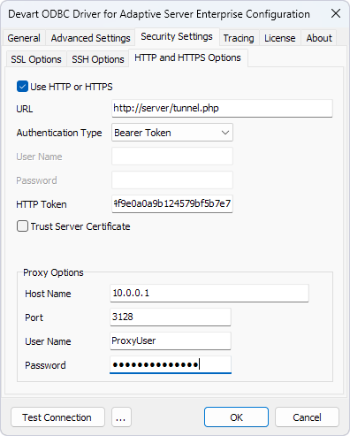 Connecting to ASE Through Proxy and HTTP Tunnel