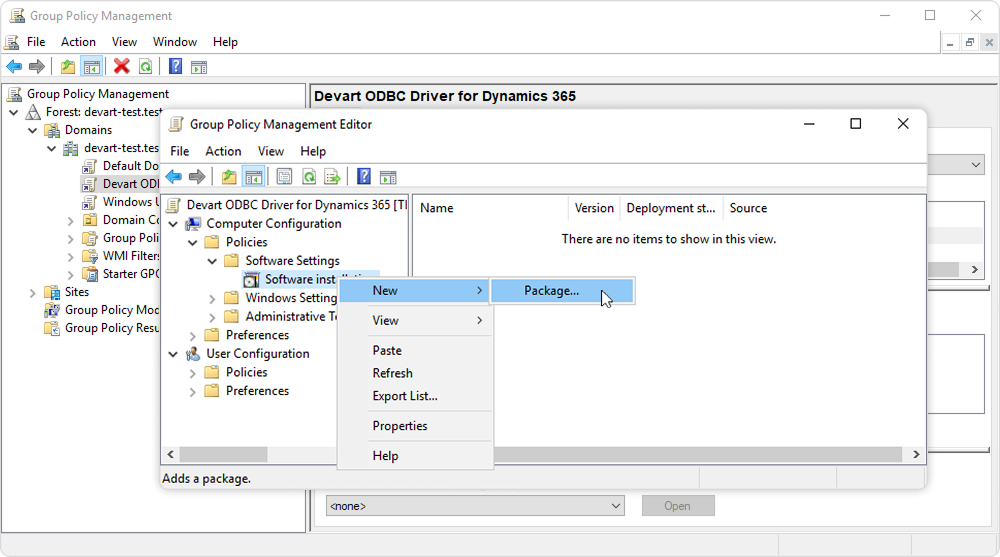 Create software package