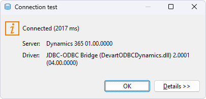 Connection Test is successful