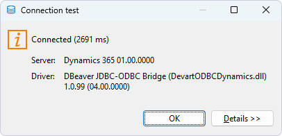 Connection Test is successful