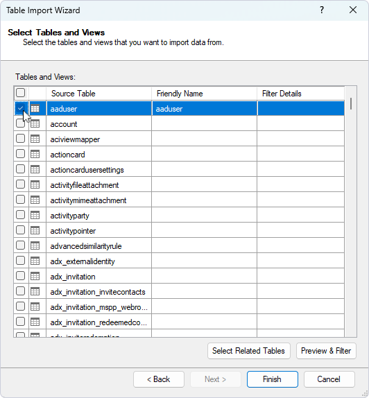 Select Others (OLEDB/ODBC) in Table Import Wizard