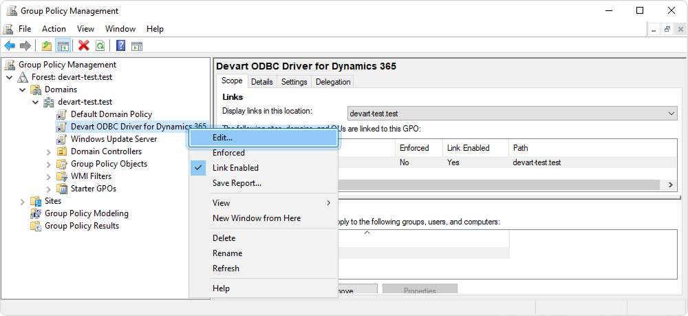 Configure a New Group Policy Object