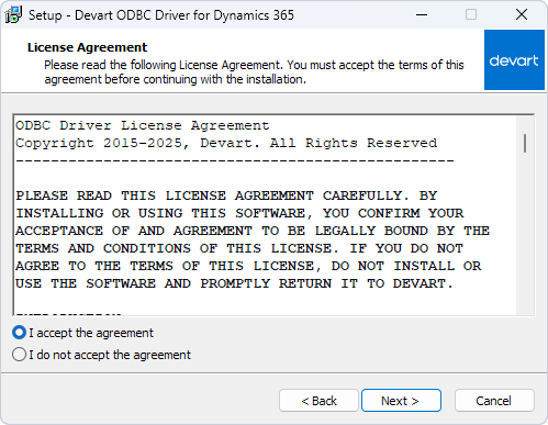 License agreement