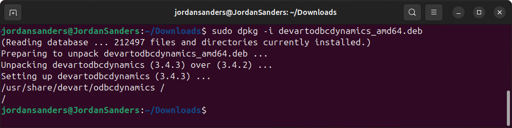 Driver is successfully installed on Ubuntu