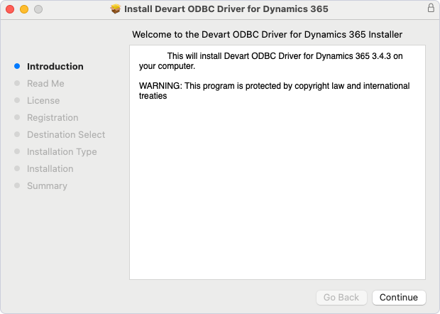 ODBC Driver installer on macOS