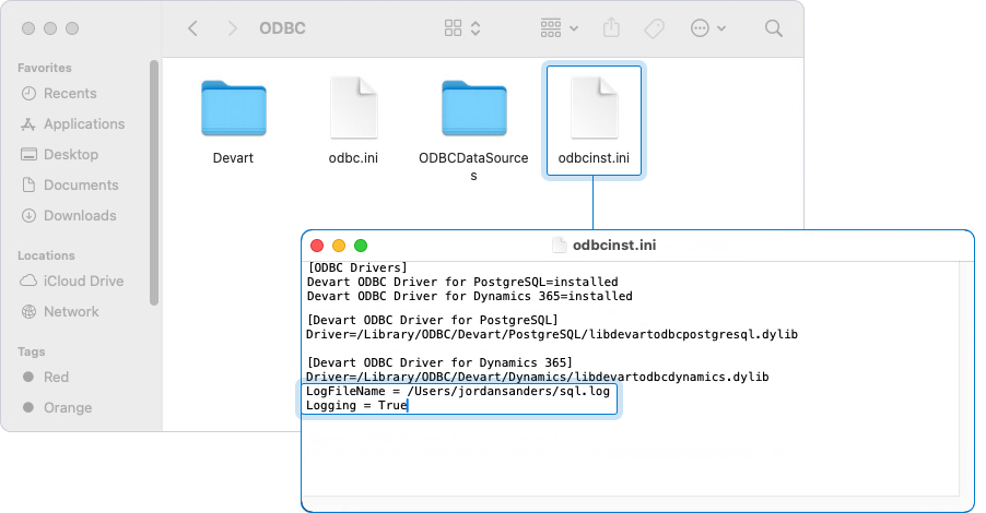 Edit odbcinst.ini file