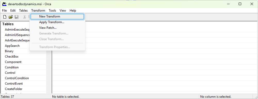 Modify an MST file using Orca