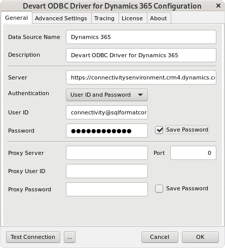 Create a DSN on Linux: connection parameters