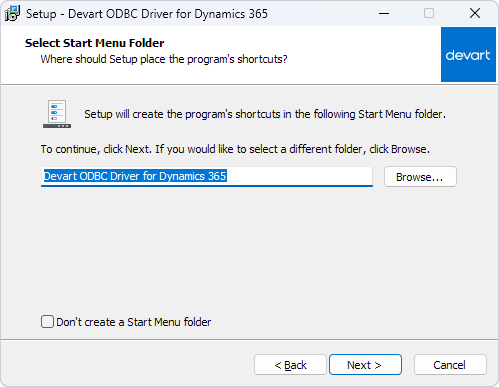 Select the Start Menu folder