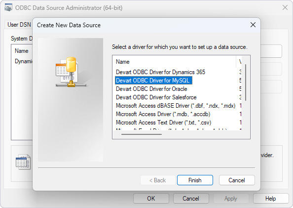 Select the driver to activate