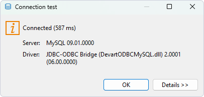 Connection Test is successful