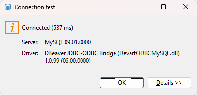 Connection Test is successful