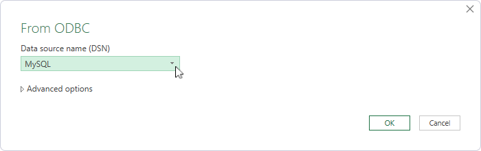 Specify the data source name (DSN)