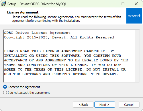 License agreement