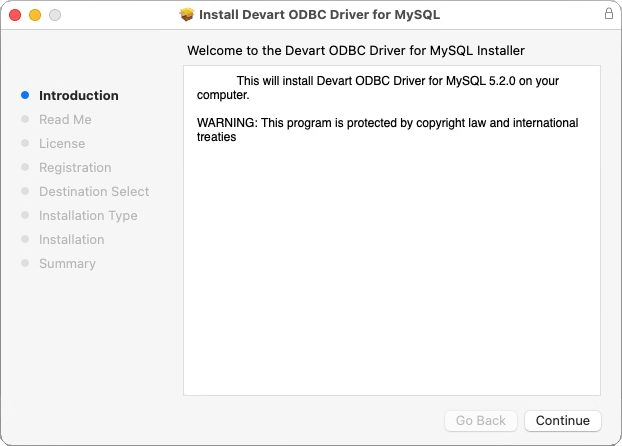 ODBC Driver installer on macOS