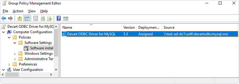 Group Policy Management Editor window