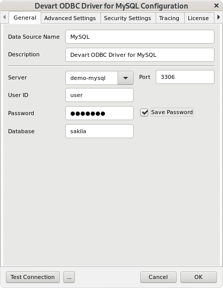 Create a DSN on Linux: connection parameters