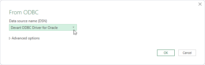 Specify the data source name (DSN)