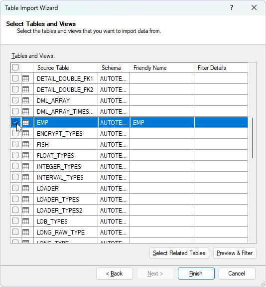 Select Others (OLEDB/ODBC) in Table Import Wizard