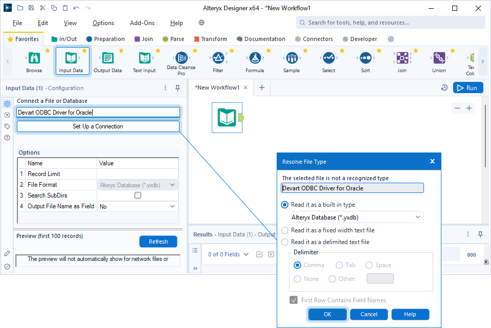 Configure Input Data tool properties