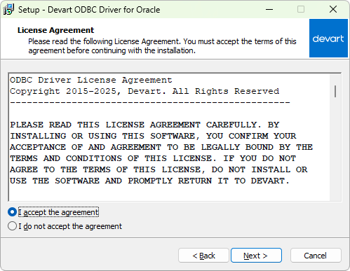 License agreement