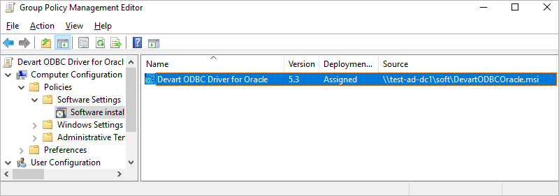 Group Policy Management Editor window