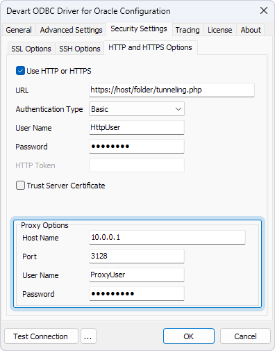 Connecting to Oracle Through Proxy and HTTP Tunnel