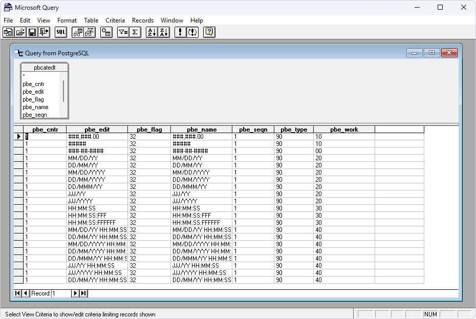 Query from Devart ODBC Driver in Microsoft Query
