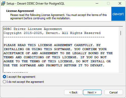 License agreement