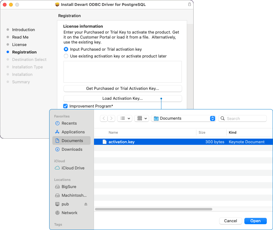 Open the location of the activation file