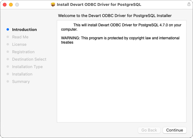 ODBC Driver installer on macOS
